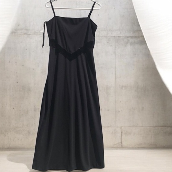 Patra Dresses & Skirts - Black Maxi evening dress with black bids 8 P.